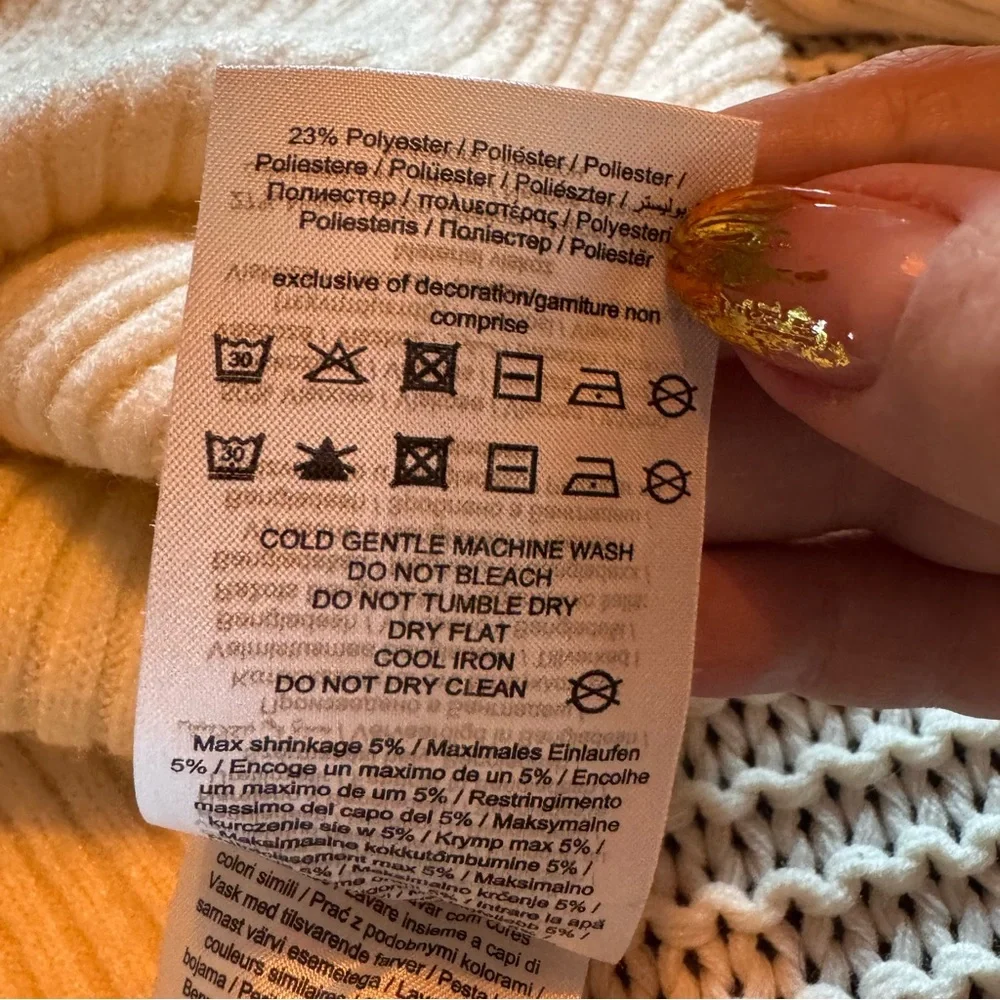 💖 Only - Cream Ribbed Cropped Cardigan - Picture 9 of 9